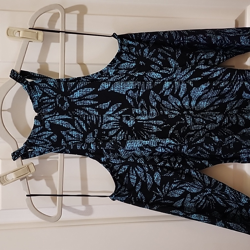 Michael Kors Shoulderless Dress Turquoise and Black
